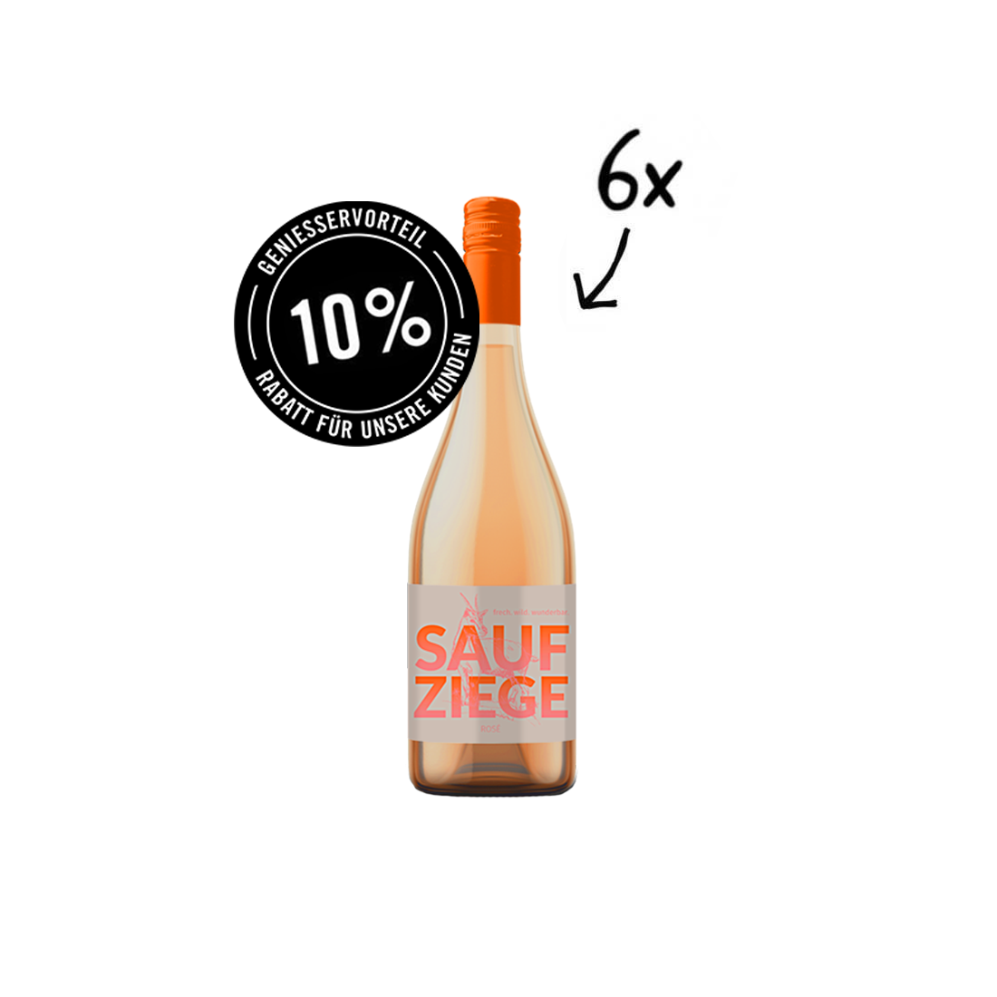 6x Saufziege Rosé Cuveé