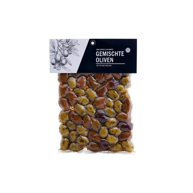 Grüne und Kalamata-Oliven Mix