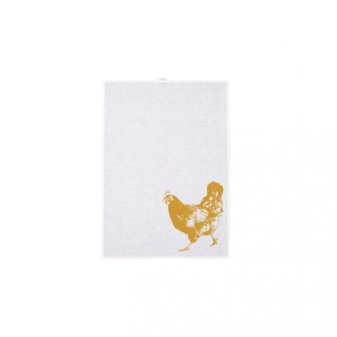 Geschirrtuch Huhn Honiggelb